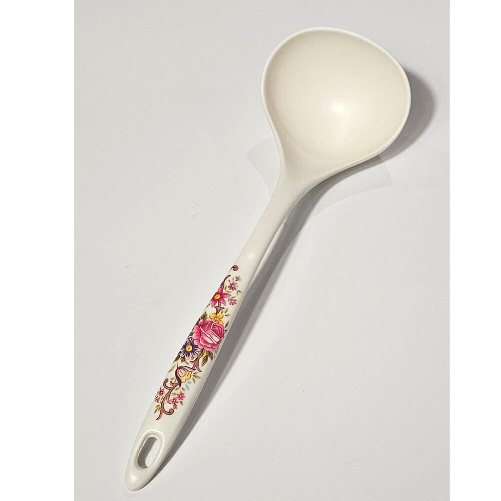 Floral Melamine Ladle Cottage Core, Pink Floral, Grannycore Floral Kitchen
